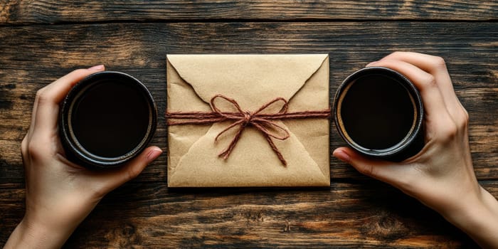 People who show their affection with a small but meaningful gesture, such as a surprise coffee or a handwritten note. AI generative.