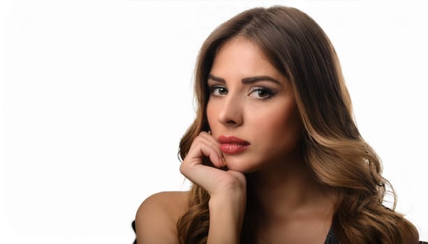gorgeous young bored woman, AI generated image