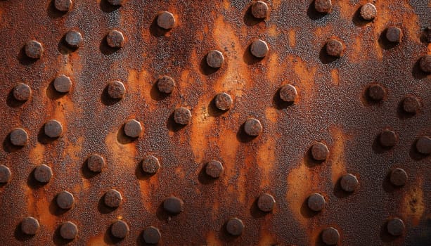 rusted steel metal texture useful as a background, AI generated image