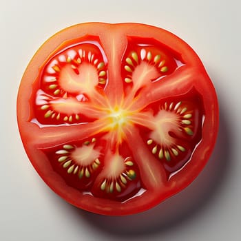 raw sliced tomato vegan food illustration, AI generated image