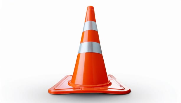 orange traffic cone sign, AI generated image