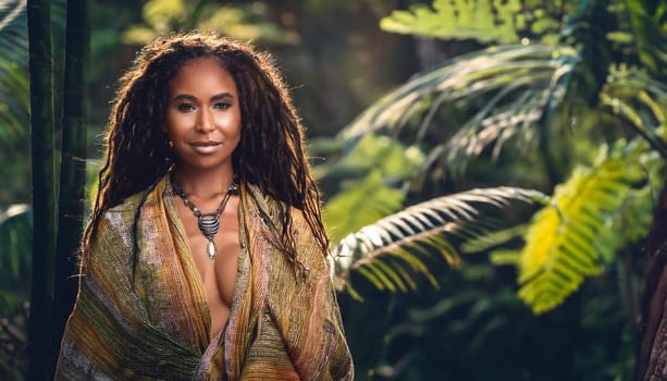 gorgeous young rasta woman, AI generated image