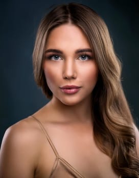 gorgeous young woman portrait, AI generated image