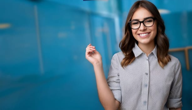 gorgeous young woman teacher, AI generated image