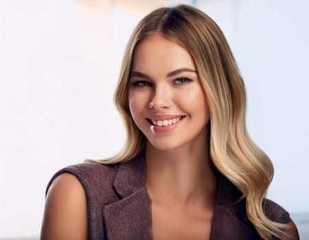 portrait of pretty young woman, AI generated image