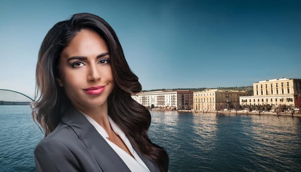 gorgeous young woman portrait, AI generated image