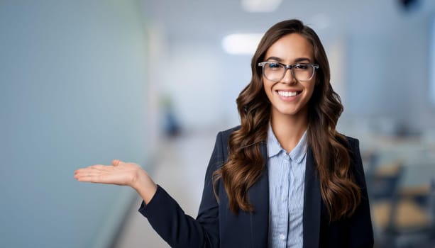 gorgeous young woman teacher, AI generated image