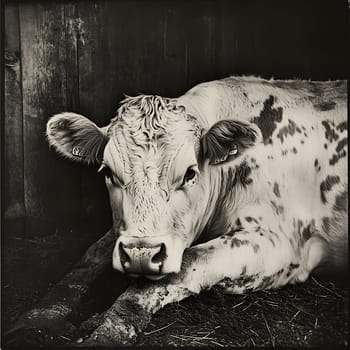 Sad Depressing Farm Cow agricultural Animal