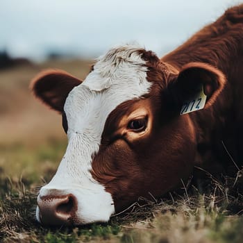 Sad Depressing Farm Cow agricultural Animal