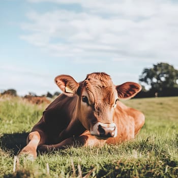 Sad Depressing Farm Cow agricultural Animal