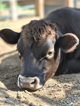 Sad Depressing Farm Cow agricultural Animal
