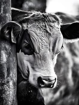 Sad Depressing Farm Cow agricultural Animal
