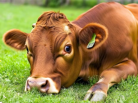 Sad Depressing Farm Cow agricultural Animal