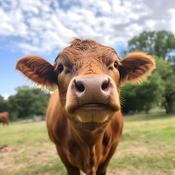 Happy Lucky Farm Cow agricultural Animal
