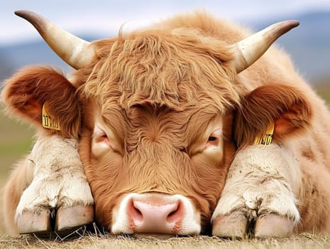 Sad Depressing Farm Cow agricultural Animal