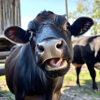 Happy Lucky Farm Cow agricultural Animal