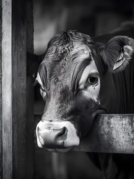 Sad Depressing Farm Cow agricultural Animal