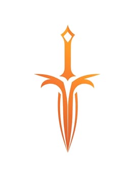 Red Sword Dagger Weapon Icon Logo Symbol Emblem