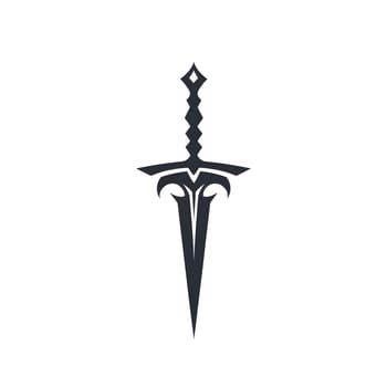 Red Sword Dagger Weapon Icon Logo Symbol Emblem