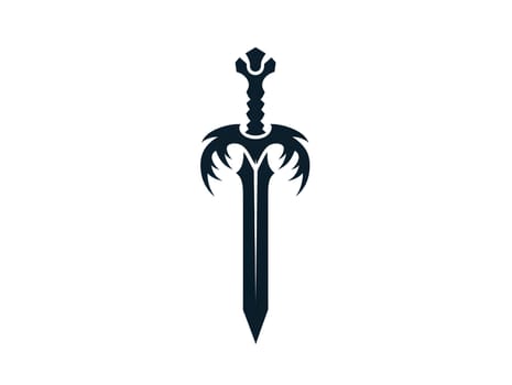 Red Sword Dagger Weapon Icon Logo Symbol Emblem