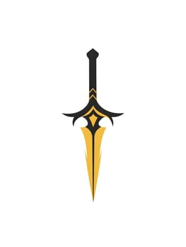 Red Sword Dagger Weapon Icon Logo Symbol Emblem
