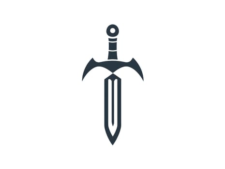 Red Sword Dagger Weapon Icon Logo Symbol Emblem
