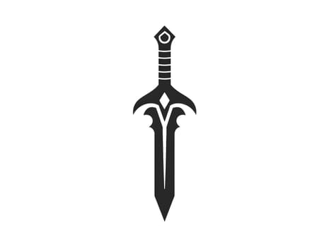 Red Sword Dagger Weapon Icon Logo Symbol Emblem