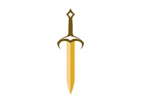 Red Sword Dagger Weapon Icon Logo Symbol Emblem