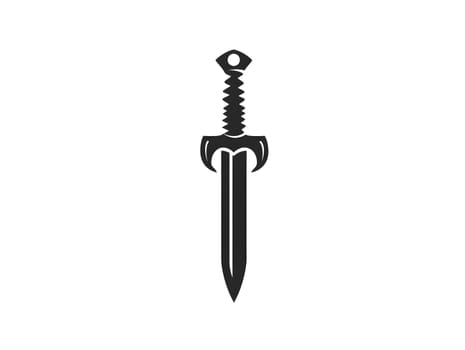 Red Sword Dagger Weapon Icon Logo Symbol Emblem