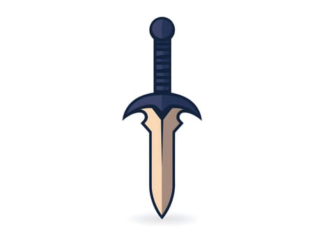 Red Sword Dagger Weapon Icon Logo Symbol Emblem