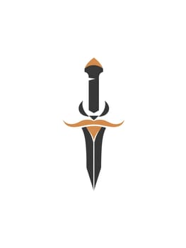 Red Sword Dagger Weapon Icon Logo Symbol Emblem