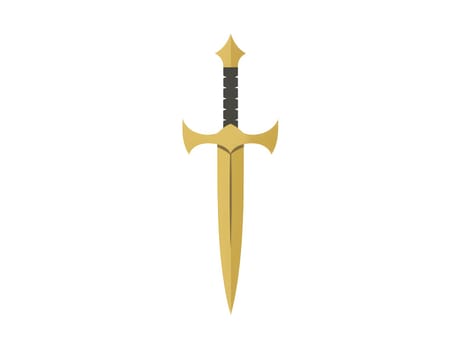 Red Sword Dagger Weapon Icon Logo Symbol Emblem