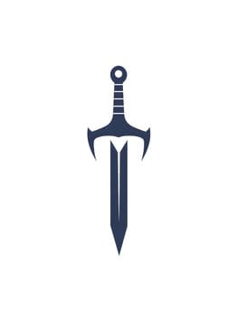 Red Sword Dagger Weapon Icon Logo Symbol Emblem