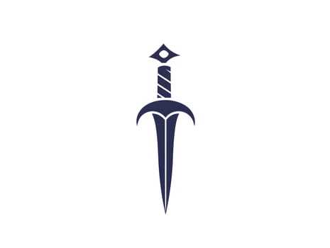 Red Sword Dagger Weapon Icon Logo Symbol Emblem