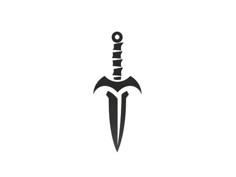 Red Sword Dagger Weapon Icon Logo Symbol Emblem