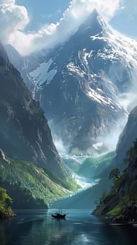 Breathtaking fjords flanked by towering mountains