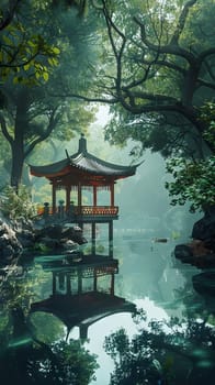 Calm and tranquil setting for deep reflection