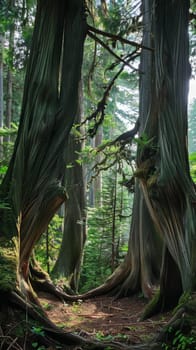 Ancient cedar forests with centuries-old giants