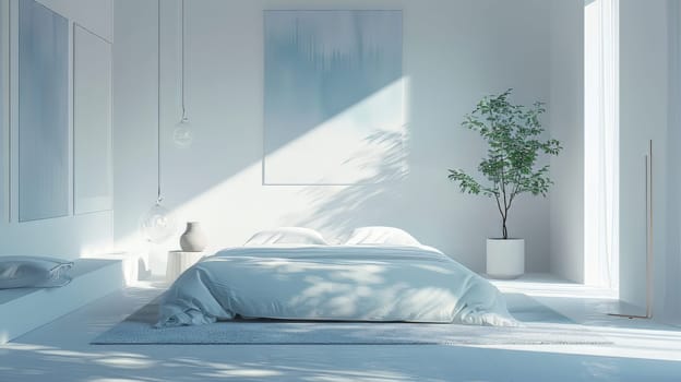 Clean and uncluttered scene with room