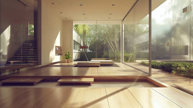 Clean lines and open spaces in modern interior design