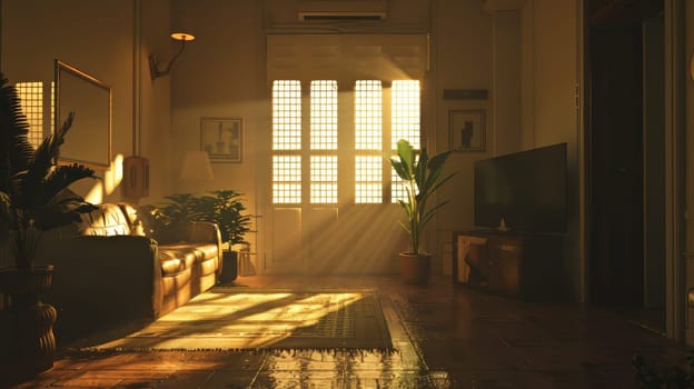 Clean and uncluttered scene with room