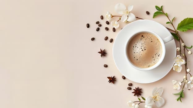 Coffee concept with blank space for adding your own design elements
