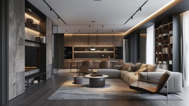Contemporary interior decor with a minimalist aesthetic for a sleek look