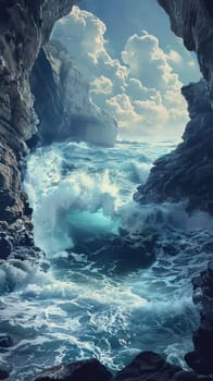 Dramatic sea caves echoing with the sound of crashing waves
