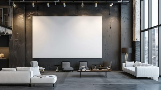 Contemporary interior decor providing a blank canvas for your creative marketing ideas