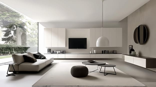 Contemporary living room with minimalist accents