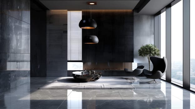 Dramatic silhouette capturing the essence of modern interior design