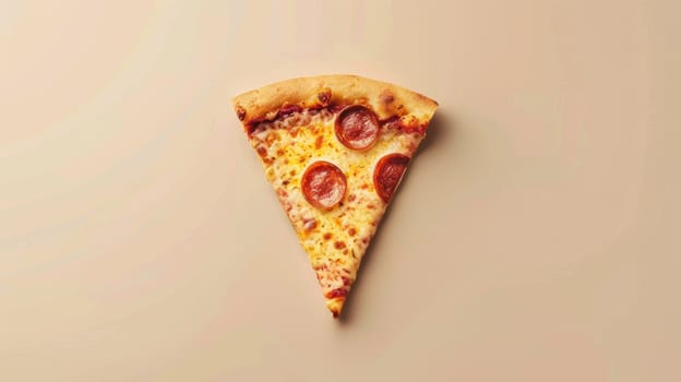 Elegant and minimalist poster design with a spinning pizza slice