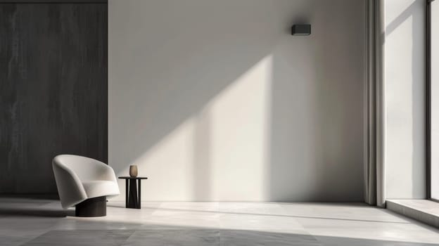 Interior design elements featuring clean lines and empty areas for your text