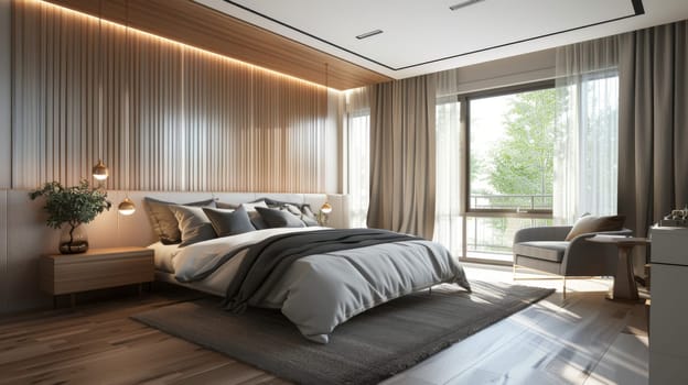 Interior decor highlighting simplicity and sophistication, leaving space for your text